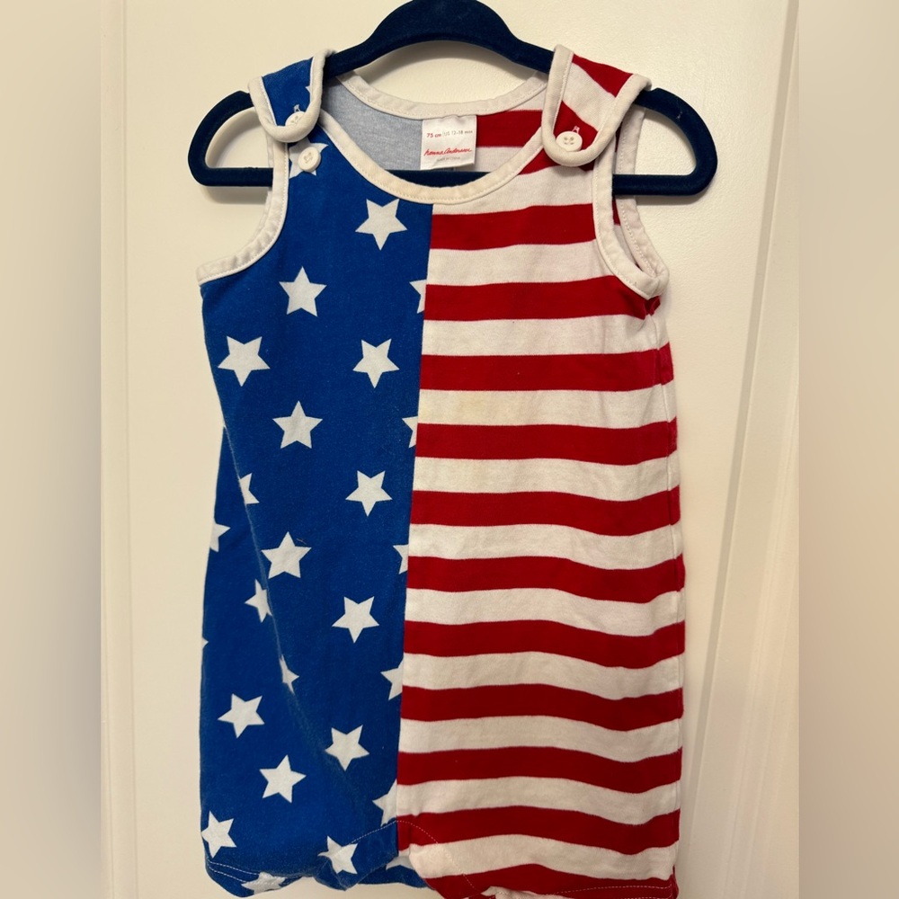 Hanna Andersson one piece sleeveless romper size 12-18 months